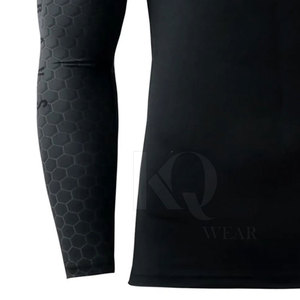 Athletic Fit High Quality Rash Guard for Men Long Sleeve Stretch Fabric Eco-Friendly Spandex/Polyester Moisture Wicking Workout - Product Image 5