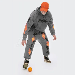 Vêtements de rue impression personnalisée hommes survêtements nouveau Design couleur unie hommes survêtements à vendre - Product Image 4