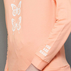 Sweat-shirts pour femmes en molleton d'hiver à manches longues, 100% coton, logo sur le devant, surdimensionné - Product Image 5