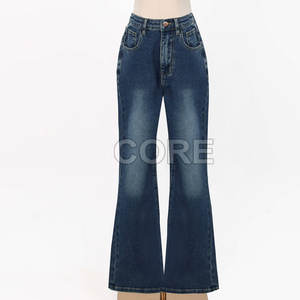 La mejor calidad Low Moq Precio barato Pantalones vaqueros Acampanados para mujer de nuevo diseño - Product Image 1