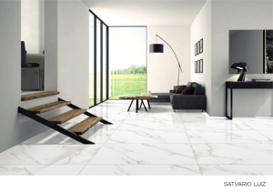 MARBRE SATUARIO VITRIFIÉ en CARREAUX DE SOL EN PORCELAINE FINITION BRILLANTE en 600X600 600X1200 800X800 MM COULEUR BLANCHE - Product Image 4