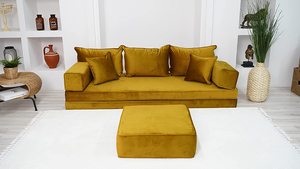 พื้นที่นั่งอาหรับพื้นโซฟาอาหรับชั้นที่นั่งอาหรับ | 14ชิ้น, 28เต้นรำกับฟองน้ำ10 + 10: 20เซนติเมตร - Product Image 3