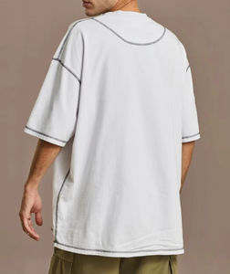 <b>Men's</b> Heavyweight Cotton Plus Size Custom Logo <b>T</b> <b>Shirt</b> High Quality Oversized Printed Plain Tee Blank Knitted - Product Image 5