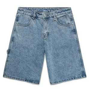 Haute qualité personnalisé hommes Shorts décontracté Vintage à la mode Baggy Denim solide couleur ciel 100% coton Jean Stretch lavé fabricant - Product Image 5
