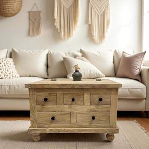 Mesa de centro de madera de lujo de diseño moderno, muebles de habitación más vendidos para sala de estar disponibles para la venta a un precio asequible - Product Image 1