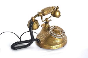 Candlestick Rotary Dial Telephone Vintage Brass Antique Finish Decorative <b>Phone</b> for <b>Office</b> Desk Home Decor - Product Image 5