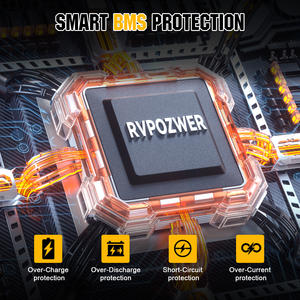 Rvpozwer 高容量 12V 200Ah 固态磷酸铁锂电池，4000 次循环，<span class=keywords><strong>3</strong></span> 年保修，适用于太阳能和高尔夫球车 - Product Image 2