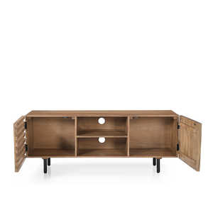 Nova Unité TV 4 portes en bois de manguier massif Design moderne pour salon chambre salle à manger bureau hôtel ou appartement - Product Image 3