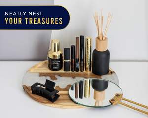 Bandeja de madera de resina personalizable de alta calidad para decoración del hogar y servicio Ideal para fiestas y bodas Soluciones de catering - Product Image 5