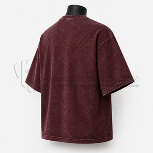 Camiseta Extra Grande para Hombre, Color Granate, Algodón, Estilo Urbano, Estampado Gráfico, Manga Corta, Cuello Redondo, Corte Jersey - Product Image 5