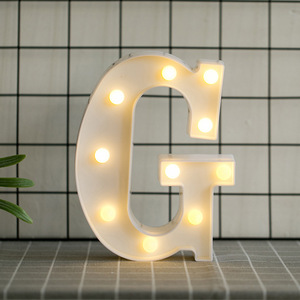 Lettere Luminose 3D LED G, Pannelli Decorativi con Lettere dell'Alfabeto e Lampada Spotlight - Product Image 1