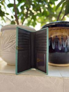 Cartera larga de cuero de estilo occidental turquesa con estilo para hombre RFID tallado a mano soporte para efectivo gran oferta regalo de moda para él - Product Image 4