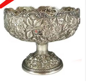 royal look silver finished metal aluminum chocolate and <b>dessert</b> serving <b>bowl</b> <b>for</b> hotel restaurant and bar - Product Image 1
