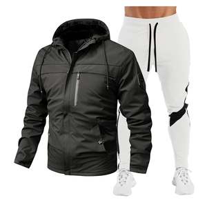 Conjunto Táctico Personalizado para Hombre, Chaqueta Impermeable y Cortavientos con Capucha y Cremallera, Diseño 2 en 1, Pantalones Cargo Multibolsillos - Product Image 5