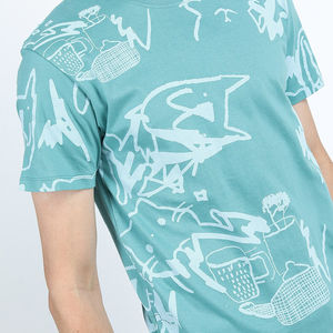 T-shirt uni pour hommes, manches courtes, coupe ample, 100% coton respirant, pour fitness, musculation et jogging, vente en gros - Product Image 5