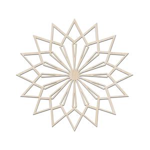 Art mural en bois mandala artisanal, géométrie sacrée complexe, décoration intérieure - Product Image 1