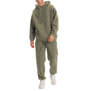 Conjunto de Sudadera con Capucha y Pantalones Deportivos para Hombre, Personalizado de Fábrica al por Mayor, Transpirable, de Felpa de Algodón, Estilo Holgado - Product Image 2