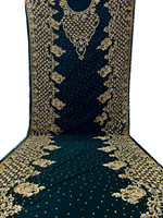 Ensemble de mariage somalien 3 pièces en jacquard tissé écologique à séchage rapide avec tissu en velours de qualité supérieure