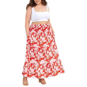 Falda Midi Tipo Lápiz de Viscosa Vintage, Talla Grande, Ligera y Fluida, Informal y Cómoda para Mujer, Verano - Product Image 5