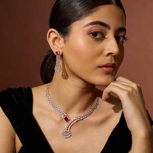 Zircon Bridal Necklace Elegant <b>Wedding</b> <b>Accessory</b> - Product Image 3