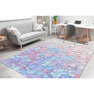 Alfombras con Estampado de Pintura Acrílica, Alfombra Abstracta, Alfombra Rosa, Alfombras Modernas, Alfombra Delgada No Tejida - Product Image 1