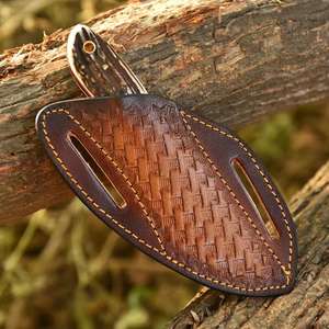 Couteau de chasse à lame fixe en acier à haute teneur en carbone, fait main, taille personnalisée, en acier Damas, avec crochet à viande, qualité OEM industrielle - Product Image 3