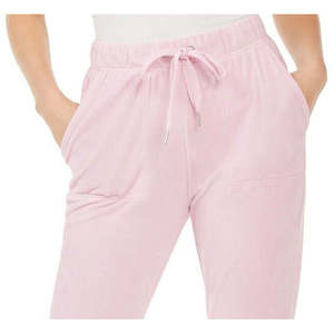 Pantaloni Jogger in Velluto Rosa per Bambini Planet Gold, Traspiranti, Colorati, con Vita Elastica, Tecnica Stropicciata, Gamba Larga, Striscia Laterale, Taglia XL - Product Image 2