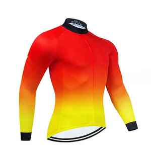 Jersey de Ciclismo de manga larga para hombre de otoño, camisa de carreras de carretera transpirable amarilla fluorescente para Primavera, ropa de carreras de motocicletas - Product Image 6