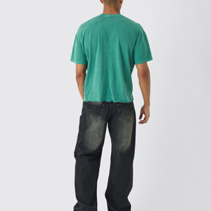 Camisetas Cortas de Corte Cuadrado y Peso Pesado para Hombre, 100% Algodón, Diseño Holgado con Hombros Caídos, Camiseta de Corte Cuadrado Extra Grande para Hombre - Product Image 4