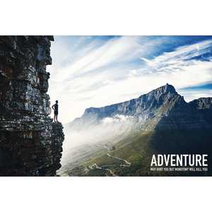 Póster moderno de aventura, la monotonía puede matarte, arte de pared - Product Image 3