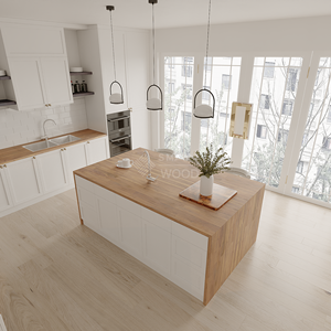 SMARTWOOD SMW para PANEL DE MADERA DE ACACIA 100% CON UNIÓN DE DEDOS, Muebles de Interior de la Mejor Calidad, Estilo de Diseño Industrial para Cocina, Grado AB - Product Image 5