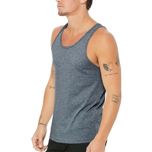 Débardeur de course unisexe respirant en jersey 100% coton décontracté léger pour gym - Product Image 1