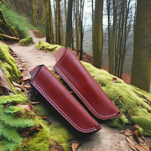 Sac à outils pliable haute capacité en cuir épais avec sangle réglable en acier de Damas, étanche, vente chaude, OEM, vente en gros, pour l'extérieur - Product Image 4