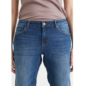 New Arrival Custom Vintage Denim Washed Breathable Eco-Friendly INS Hot Sale Mid Waist Mom <b>Jeans</b> Women <b>Jeans</b> Zipper <b>Button</b> - Product Image 4