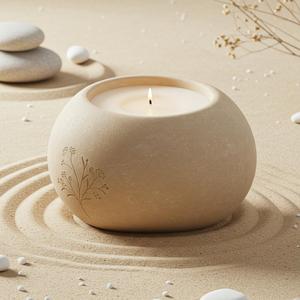 Candela con logo personalizzato coreano nuovo Design per la casa vaso decorativo in ceramica candele profumate di lusso barattoli di candela cera di soia - Product Image 2