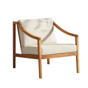 Sillas de Salón Hechas de Madera de Teca Resistente, Aptas para Cargas Pesadas, con Forro de Espuma Suave y Tela Lisa - Product Image 5