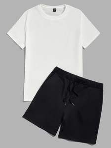 T-shirts et shorts pour hommes de grande taille de qualité supérieure ensemble de shorts et de chemises surdimensionnés de gym sweat pour hommes - Product Image 6