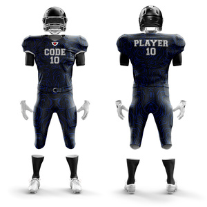 Ensemble de maillots de football américain direct d'usine pour garçons personnalisable respirant court grande taille livraison rapide bas prix OEM - Product Image 4