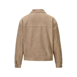 Custom High Quality <b>Suede</b> Leather <b>Jacket</b> High Street Multi-Pocket Zip <b>Jacket</b> Men's Customized Slim Fit <b>Suede</b> <b>Jacket</b> for Men - Product Image 4