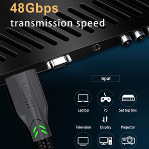 Cable <span class=keywords><strong>HDMI</strong></span> 2.1 de 8K, 48 Gbps, Ultra Alta Velocidad, 8K60Hz, 4K120Hz, 10K HDR, Cable <span class=keywords><strong>HDMI</strong></span> Trenzado de Nailon para PS5, Xbox, Apple TV, Proyector, Monitor - Product Image 3