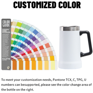 Tasse à bière <span class=keywords><strong>de</strong></span> 24 oz en acier inoxydable 304 avec poignée, grande capacité, double paroi, gobelet isotherme en vrac avec flacon à bière sous vide, logo <span class=keywords><strong>personnalisé</strong></span> - Product Image 3