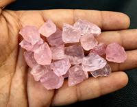 10 pièces de pierres précieuses brutes de quartz rose 100% naturel, taillées à la main, 12-16MM, pierres de guérison pour pendentif, bague, collier