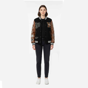 Veste universitaire en cuir et laine sur mesure de haute qualité, design personnalisé, chaussures assorties, vestes de baseball brodées pour hommes - Product Image 4