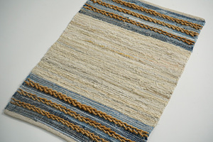 Handmade Jute Denim Area <b>Rug</b> Eco-Friendly and Sustainable Home Decor Accent for a Stylish Natural Living <b>Space</b> - Product Image 2