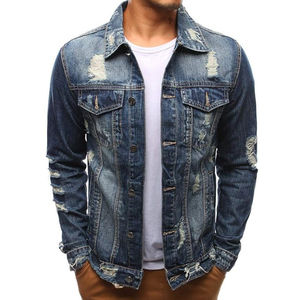 Las últimas Chaquetas vaqueras transpirables con estilo para hombre 2025 con diseño de logotipo personalizado Tela de lona de servicio OEM - Product Image 1