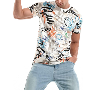 Camiseta Premium de peso pesado 100% algodón manga corta cuello redondo hombres camiseta personalizada Casual hombres camisetas - Product Image 4