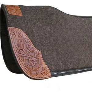 Tapis de selle occidental en feutre de laine de qualité supérieure tapis d'équitation confortable et durable en vrac fournisseur de logo personnalisé direct d'usine - Product Image 1