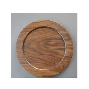 Juego de Platos de Madera Clásicos Hechos a Mano de Alta Calidad para Fiestas, Platos Redondos de Madera de 6 a 10 Piezas de Crescent Crafts - Product Image 3