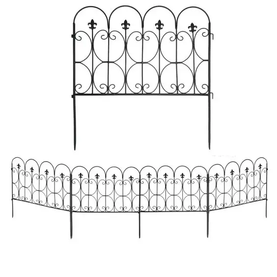 Декоративный металлический железный садовый забор