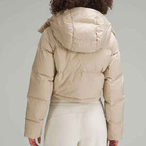 Women's <b>Lightweight</b> Waterproof Windproof Puffer <b>Jacket</b> Women Plain Blank Padding <b>Jacket</b> Slim Cropped Hooded Women Winter <b>Jackets</b> - Product Image 6